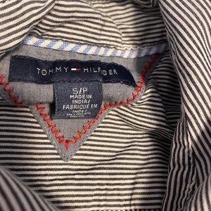 striped tommy button up